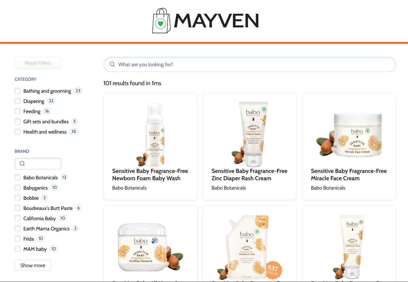Original marketplace interface from the public portfolio.